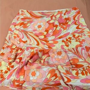 New York & Company Vibrant Floral Midi Skirt